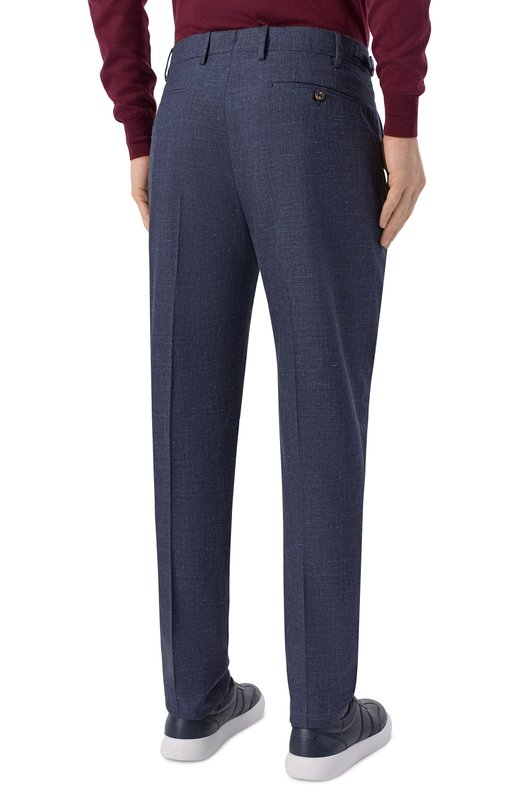 Брюки из шерсти и шелка Berwich RETR0L0NG/MZ1230 Синий  RETR0L0NG/MZ1230 Фото 4