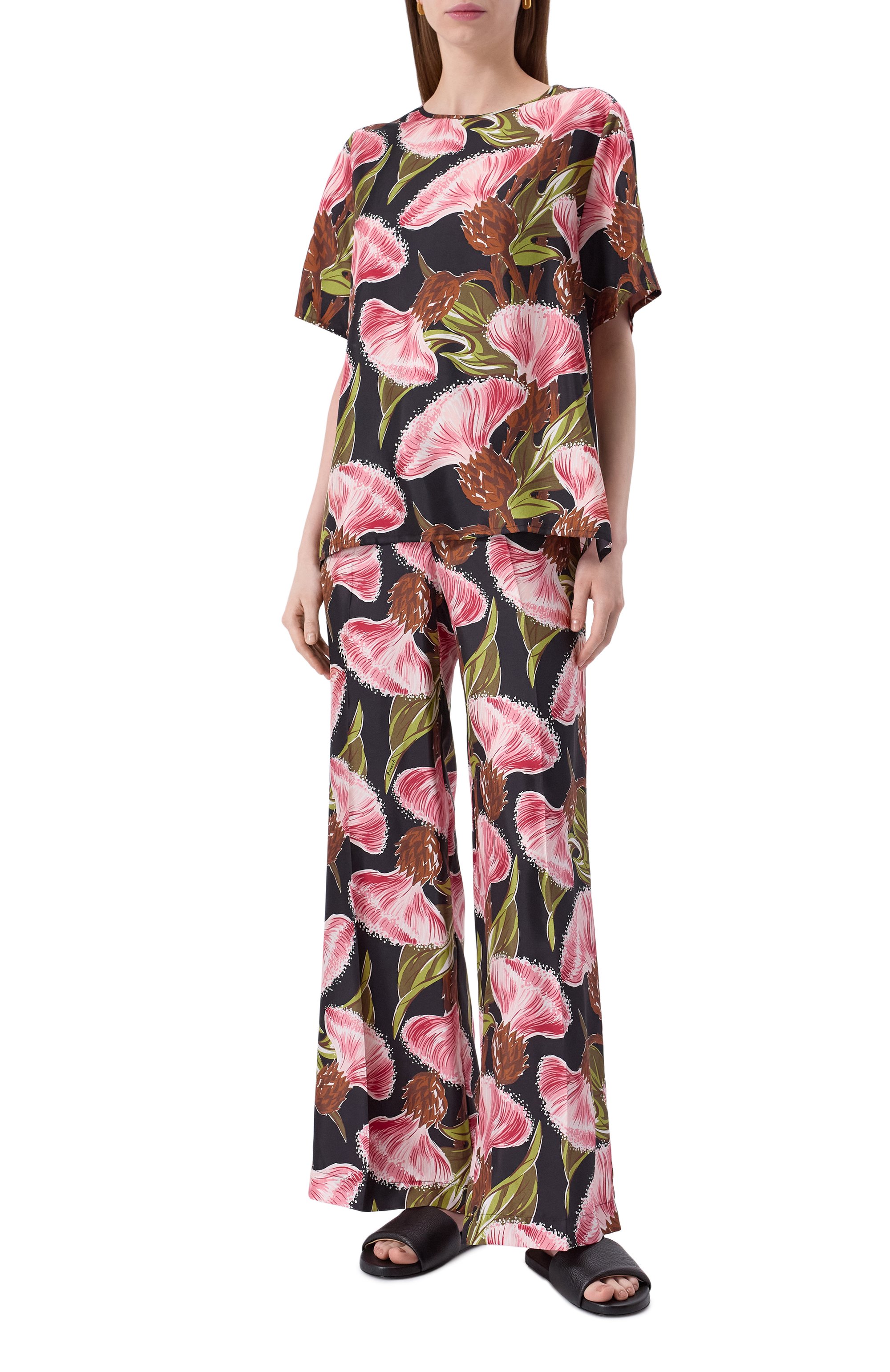 Шелковые брюки P.A.R.O.S.H., арт. D232286, фото 2