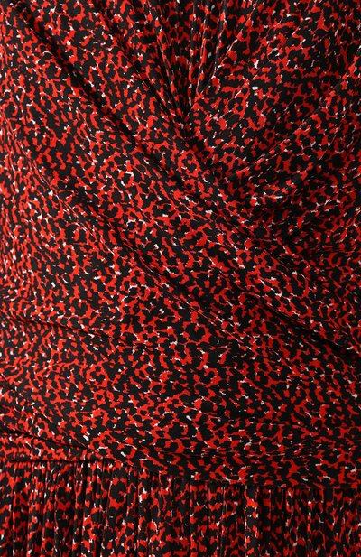 Платье из вискозы ISABEL MARANT красного цвета по цене 111500 руб., арт. R01502-19A026I/JUCIENNE, фото 5 Платье из вискозы ISABEL MARANT, арт. R01502-19A026I/JUCIENNE, фото 5
