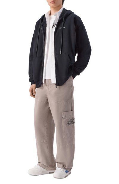 Хлопковые брюки OFF-WHITE, арт. 0MCF04ES26FAB001, фото 2