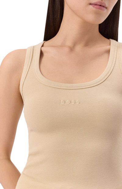 Хлопковая майка BOSS ORANGE, арт. 50504245, фото 5