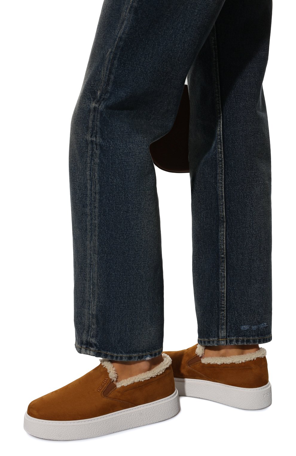 Замшевые слипоны PRADA, арт. 1S484M-FDW-F0046-ZF45, фото 3