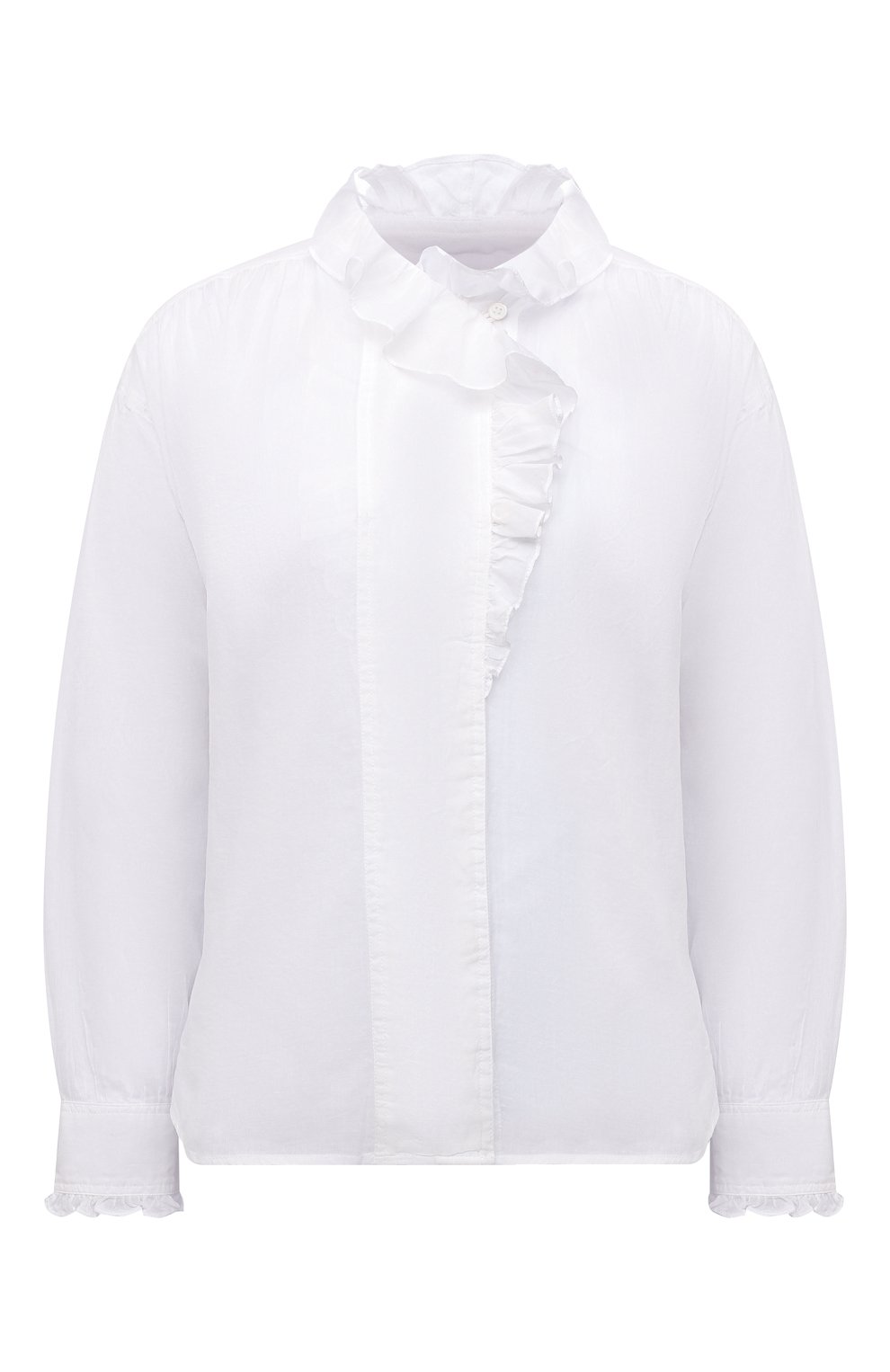 Хлопковая блузка ISABEL MARANT ETOILE белого цвета по цене 32950 руб., арт. HT1820-22P036E/PAMIAS, фото 1 Хлопковая блузка ISABEL MARANT ETOILE, арт. HT1820-22P036E/PAMIAS, фото 1