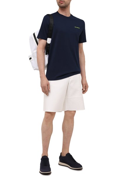 Хлопковая футболка PAUL&SHARK темно-синего цвета по цене 12300 руб., арт. 11311624/C00, фото 2 Хлопковая футболка PAUL&SHARK, арт. 11311624/C00, фото 2