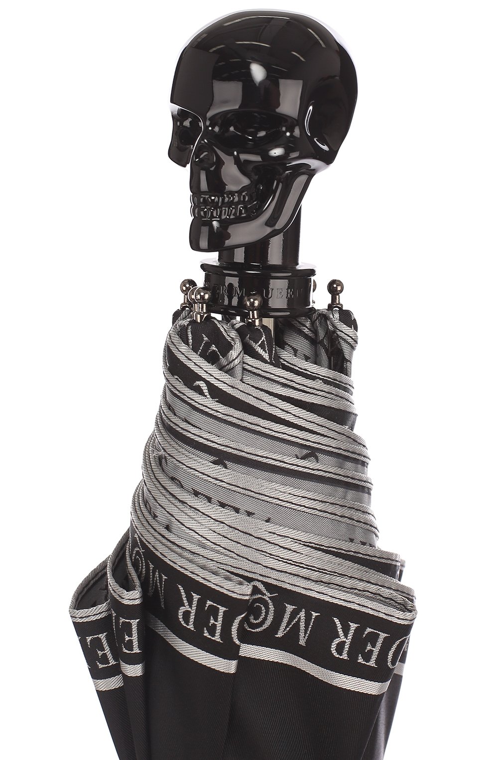 Складной зонт с фигурной ручкой ALEXANDER MCQUEEN, арт. 500677/4A37Q, фото 4