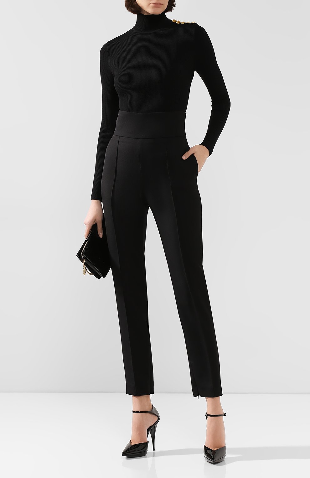 Шерстяные брюки ALEXANDRE VAUTHIER черного цвета по цене 61600 руб., арт. 193PA900 0193-1106, фото 2 Шерстяные брюки ALEXANDRE VAUTHIER, арт. 193PA900 0193-1106, фото 2