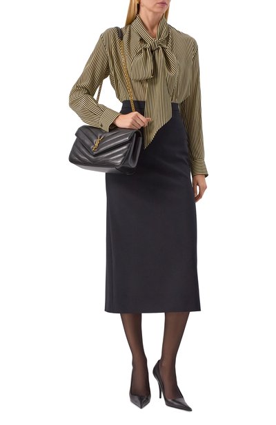 Сумка loulou medium SAINT LAURENT черного цвета по цене 399500 руб., арт. 801439/AAEAX, фото 3 Сумка loulou medium SAINT LAURENT, арт. 801439/AAEAX, фото 3