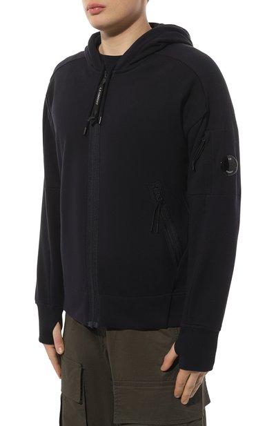 Хлопковая толстовка C.P. COMPANY темно-синего цвета по цене 32100 руб., арт. 16CMSS400A005086W, фото 3 Хлопковая толстовка C.P. COMPANY, арт. 16CMSS400A005086W, фото 3