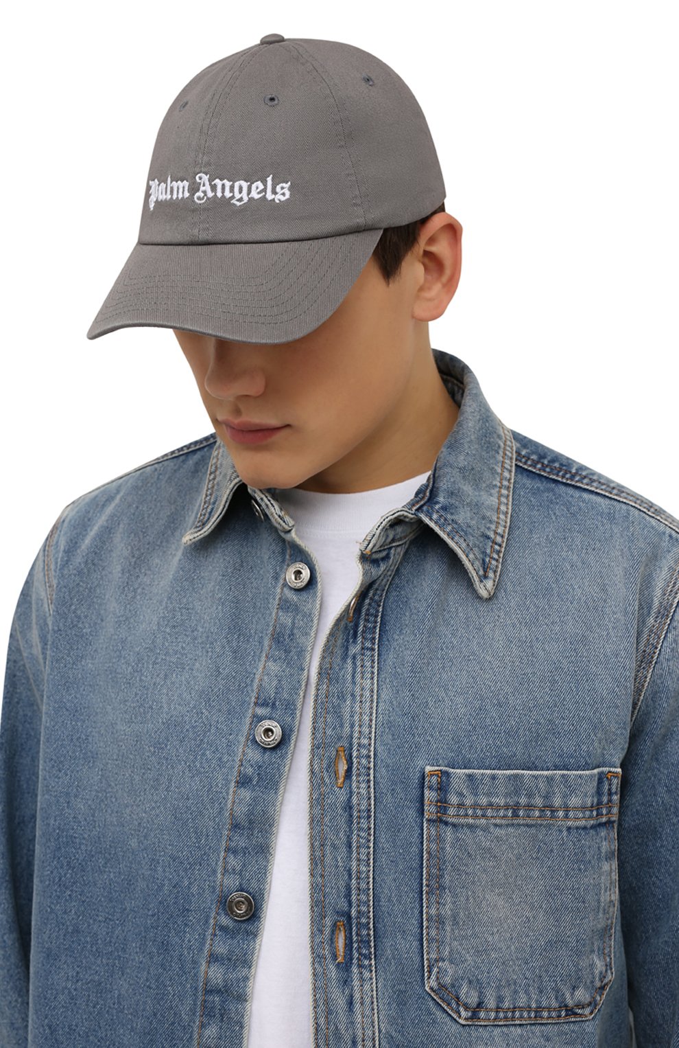 Хлопковая бейсболка PALM ANGELS, арт. PMLB003F21FAB0020901, фото 2