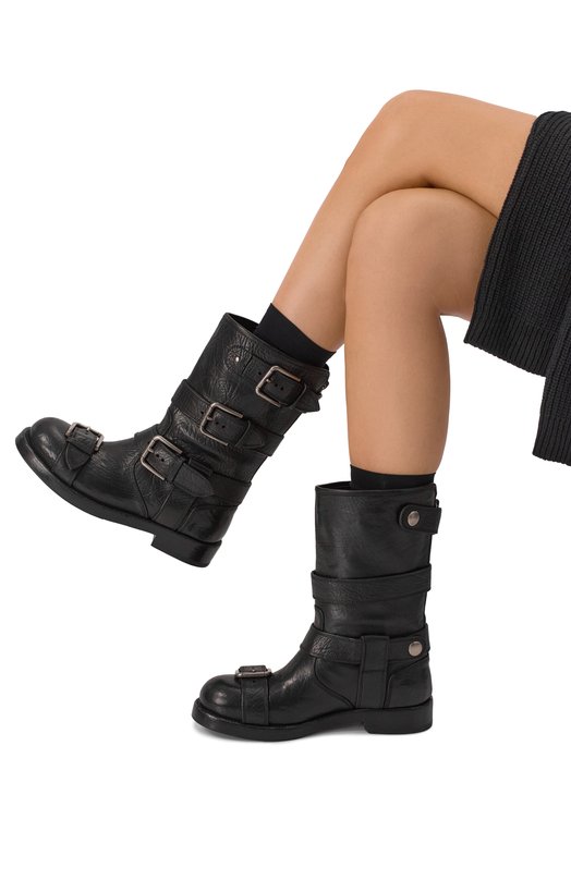 Кожаные ботинки Bernini Dolce & Gabbana CT1106/AW352 Чёрный  CT1106/AW352 Фото 2