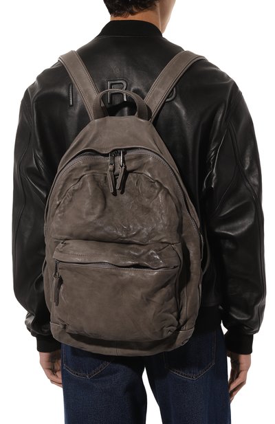Кожаный рюкзак GIORGIO BRATO темно-серого цвета по цене 77950 руб., арт. BS23S2401V, фото 2 Кожаный рюкзак GIORGIO BRATO, арт. BS23S2401V, фото 2