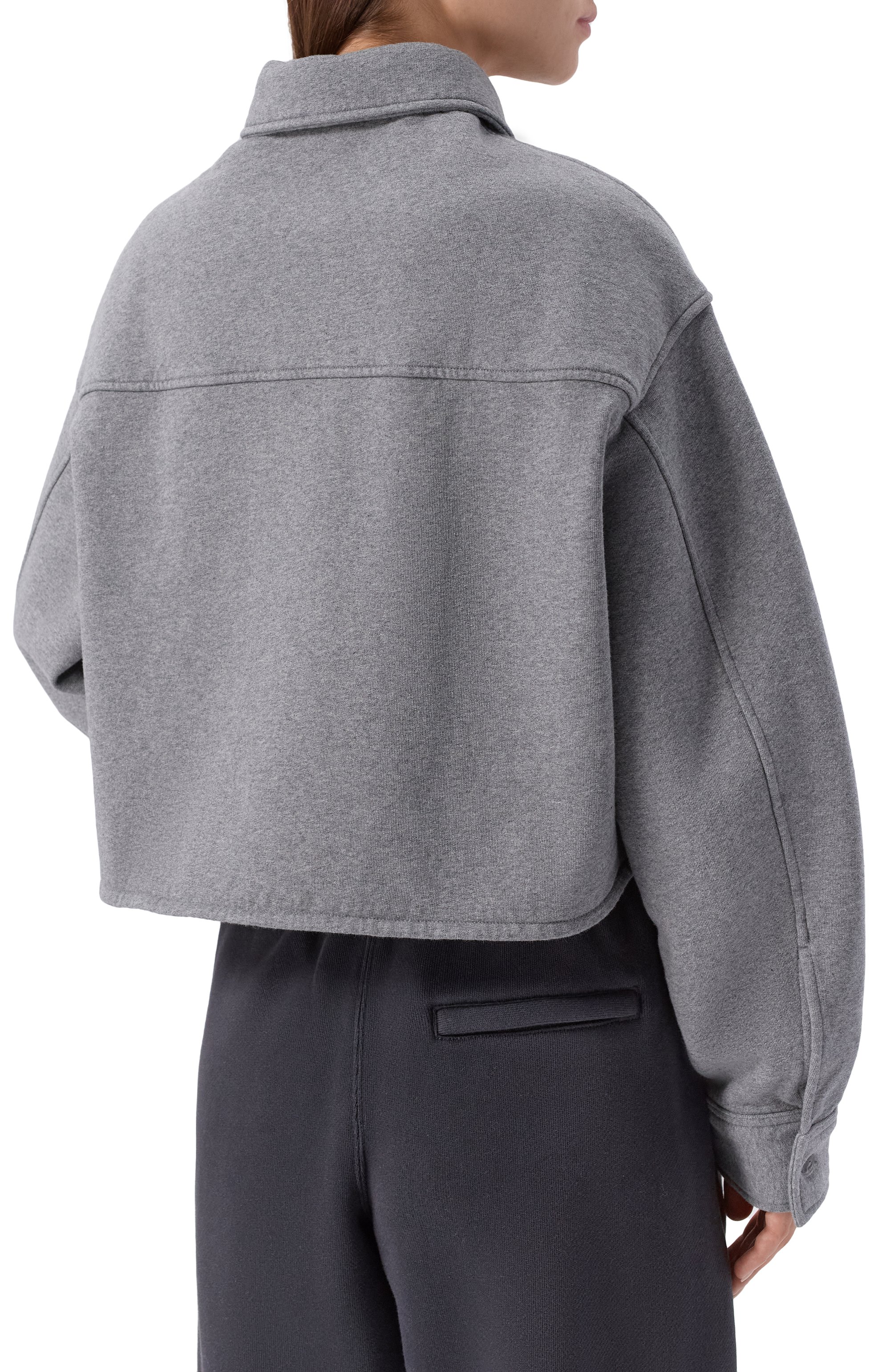 Хлопковая рубашка ALEXANDERWANG.T серого цвета по цене 67800 руб., арт. 4CC1261218, фото 4 Хлопковая рубашка ALEXANDERWANG.T, арт. 4CC1261218, фото 4