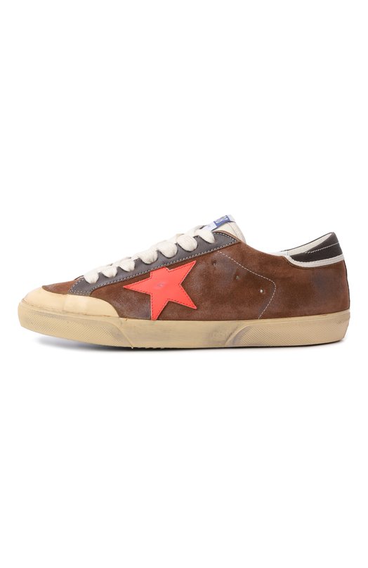 Комбинированные кеды Super-Star Golden Goose Deluxe Brand GMF01026.F008108 Коричневый  GMF01026.F008108 Фото 3