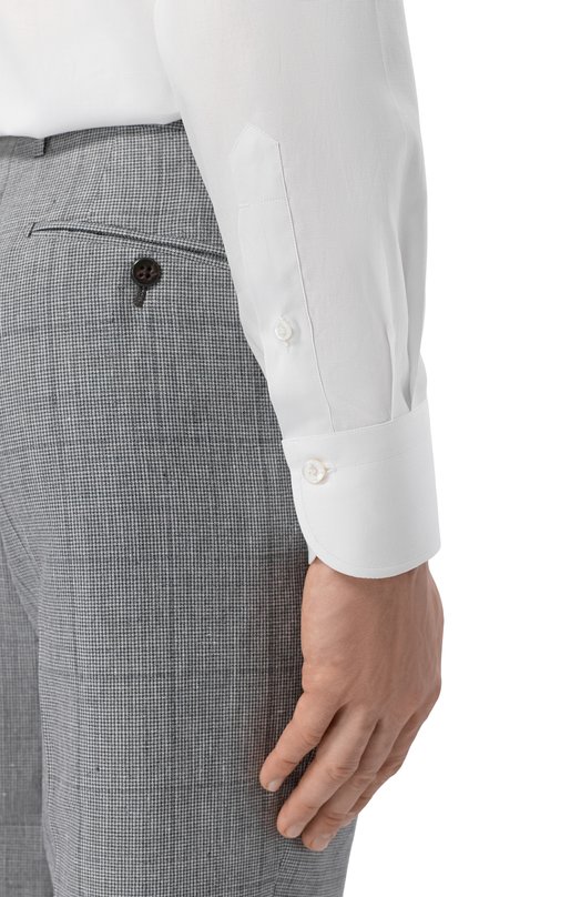 Хлопковая сорочка Finamore 1925 NAP0LI 1 R0DI Z N/C0727Z Белый  NAP0LI 1 R0DI Z N/C0727Z Фото 5