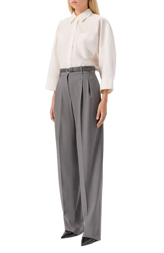 Хлопковая рубашка Weekend Max Mara ZAV0RRA Белый  ZAV0RRA Фото 2