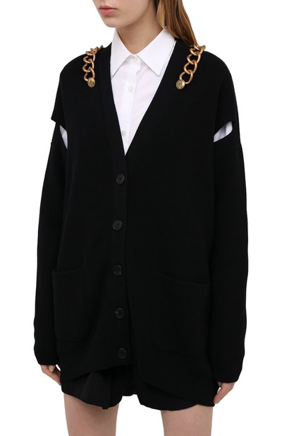 Кардиган из шерсти и кашемира GIVENCHY черного цвета по цене 160500 руб., арт. BW90C84Z8R, фото 3 Кардиган из шерсти и кашемира GIVENCHY, арт. BW90C84Z8R, фото 3
