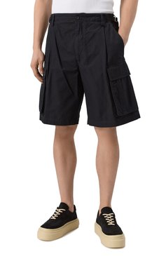 Мужские хлопковые шорты icon DSQUARED2 черного цвета, арт. S79MU0074/D35224 | Фото 3 (Длина Шорты М: Ниже колена; Случай: Повседневный; Стили: Кэжуэл; Принт: Без принта; Материал внешний: Хлопок)