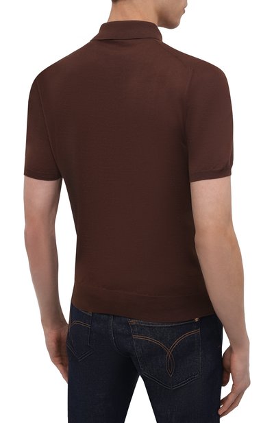 Хлопковое поло FIORONI коричневого цвета по цене 45050 руб., арт. MK20241C7, фото 4 Хлопковое поло FIORONI, арт. MK20241C7, фото 4