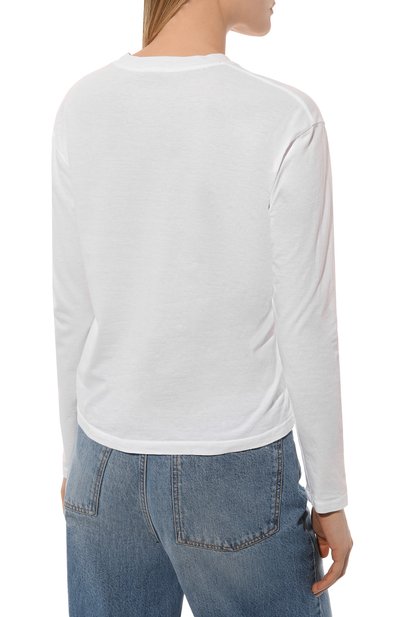 Хлопковый лонгслив JAMES PERSE белого цвета по цене 17050 руб., арт. WLJ3113/WHT, фото 4 Хлопковый лонгслив JAMES PERSE, арт. WLJ3113/WHT, фото 4