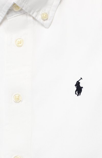 Хлопковая рубашка с воротником button down RALPH LAUREN, арт. 321600259, фото 3