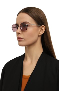Женские солнцезащитные очки EYEPETIZER розового цвета, арт. CARNABY 1-55 | Фото 2 (Региональные ограничения белый список (Axapta Mercury): Не проставлено; Нос: Не проставлено; Кросс-КТ: С/з-унисекс; Материал: Металл; Тип очков: С/з; Оптика Гендер: оптика-женское; Очки форма: Безоправные)