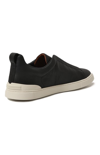 Кожаные кеды triple stitch ZEGNA темно-синего цвета по цене 83150 руб., арт. LHCV0/S4667Z, фото 5 Кожаные кеды triple stitch ZEGNA, арт. LHCV0/S4667Z, фото 5