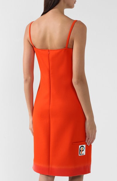 Однотонное мини-платье на тонких бретельках PRADA, арт. P36Y2-1SDP-F0NFQ, фото 4