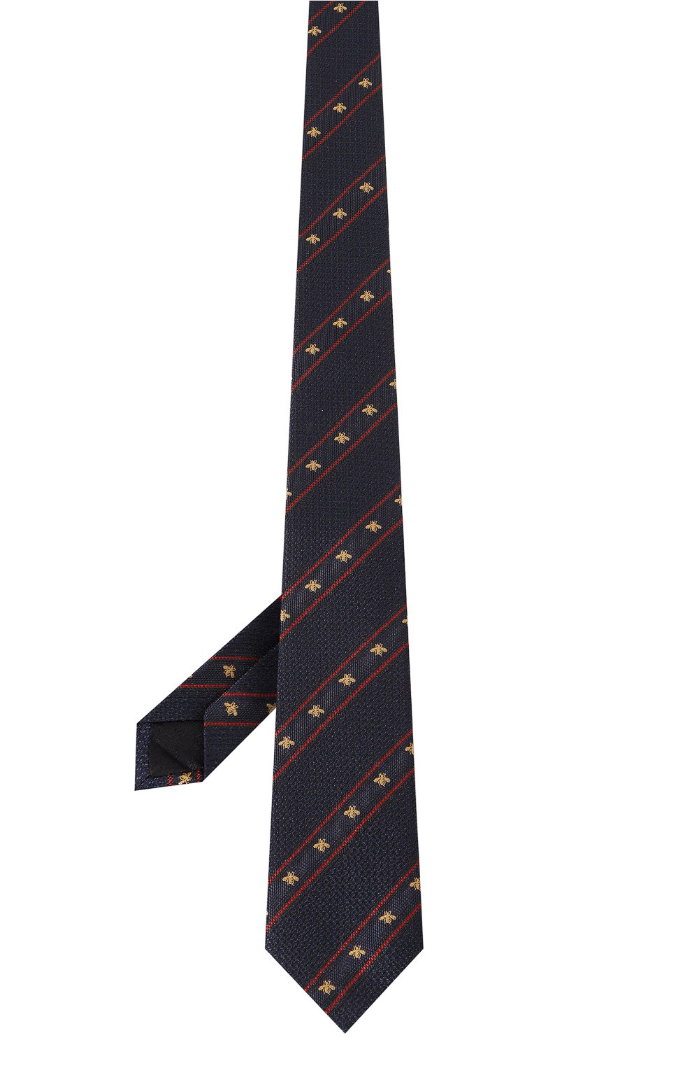 Шелковый галстук GUCCI темно-синего цвета по цене 28800 руб., арт. 451528 4E002, фото 3 Шелковый галстук GUCCI, арт. 451528 4E002, фото 3