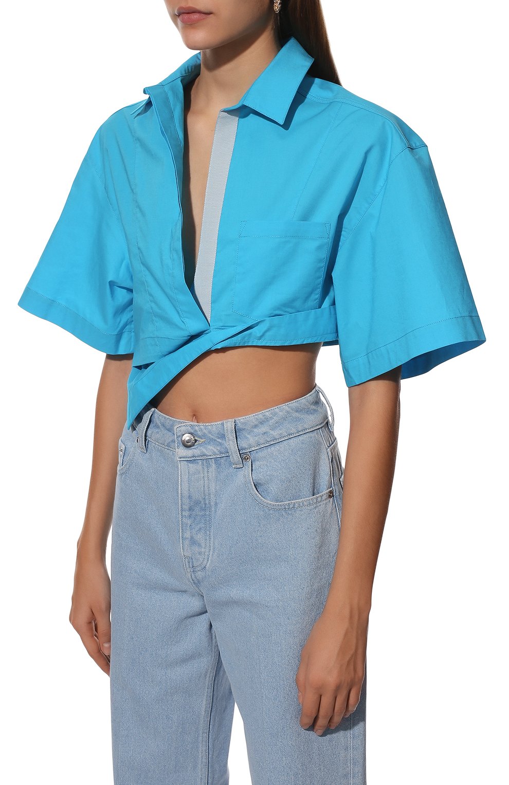 Хлопковая рубашка JACQUEMUS, арт. 211SH008-1012, фото 3