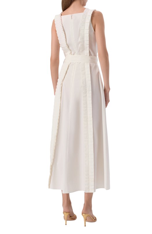 Хлопковое платье Elie Saab D0730NP25/P0017 Белый  D0730NP25/P0017 Фото 4