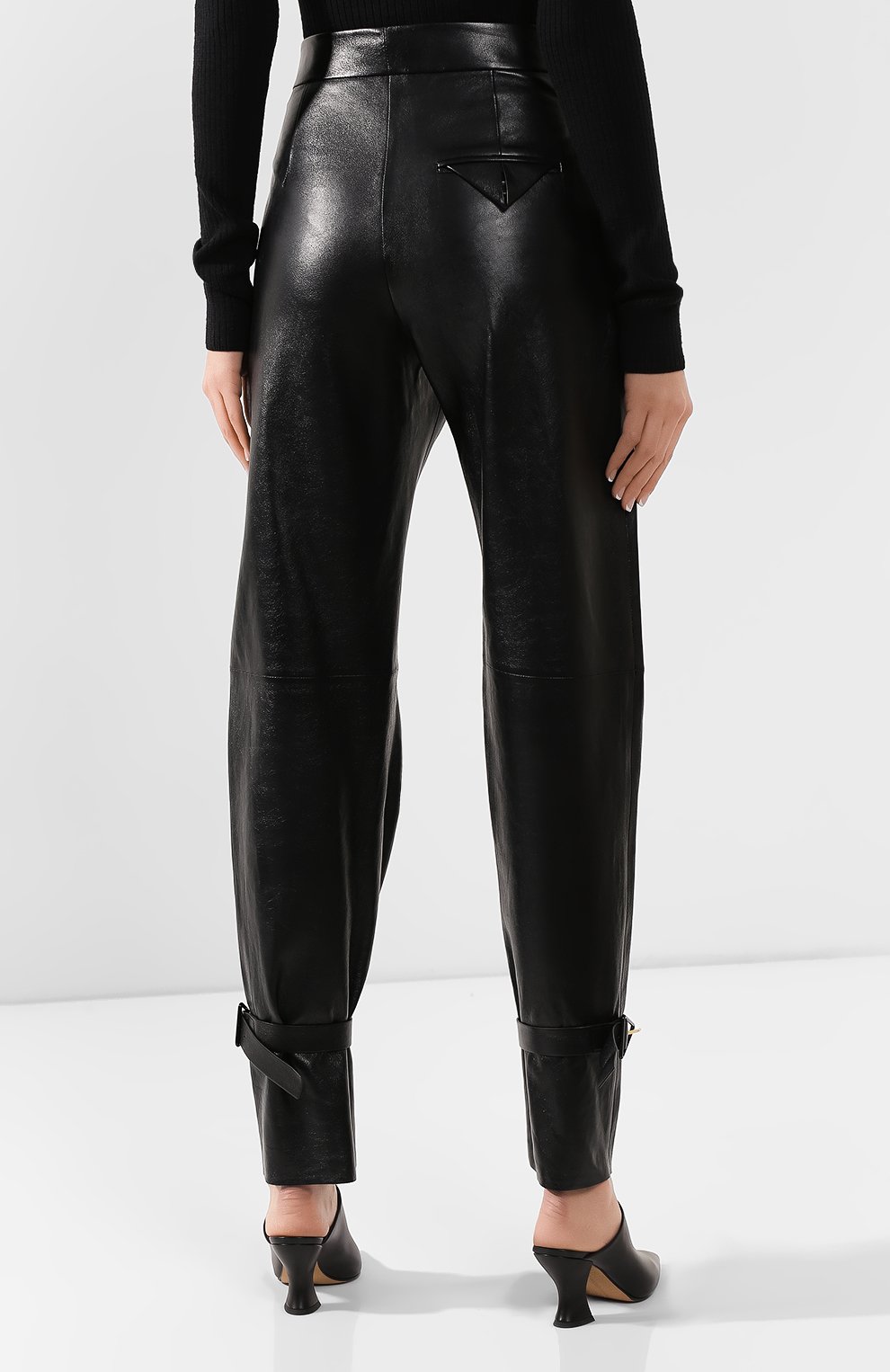 Кожаные брюки BOTTEGA VENETA, арт. 604518/VKLA0, фото 4
