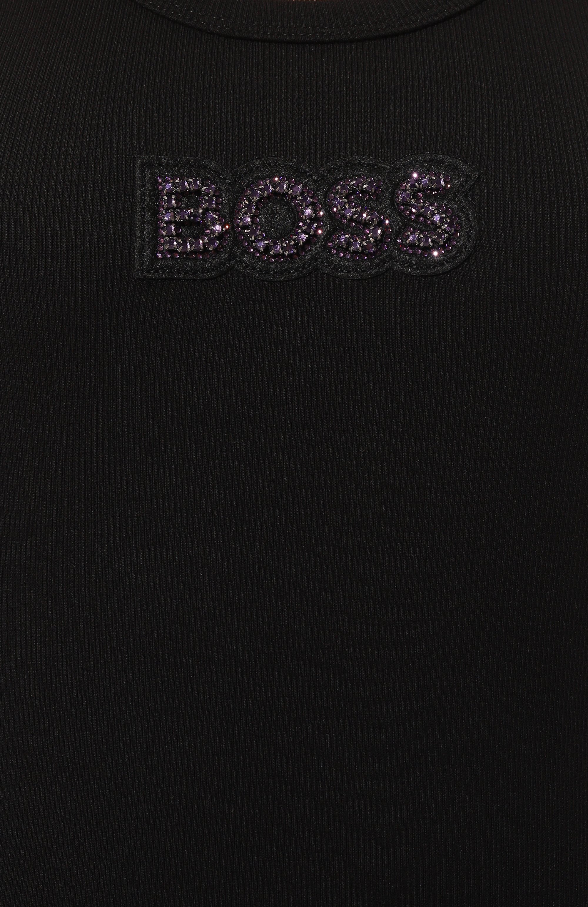 Хлопковая майка BOSS ORANGE, арт. 50527580, фото 5