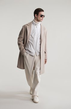 Мужские кожаные кеды KITON кремового цвета, арт. USSA267N0118901 | Фото 8 (Материал сплава: Проставлено; Материал внутренний: Натуральная кожа; Драгоценные камни: Проставлено; Материал внешний: Натуральная кожа; Подошва: Массивная; Материал утеплителя: Без утеплителя; Стили: Классический; Кросс-КТ: Низкие)