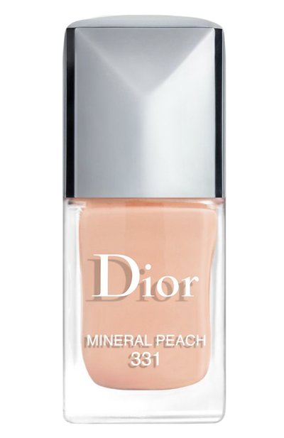 Женский лак для ногтей с эффектом гелевого покрытия dior vernis, 331 минеральный персиковый (10g) DIOR, арт. F000355331