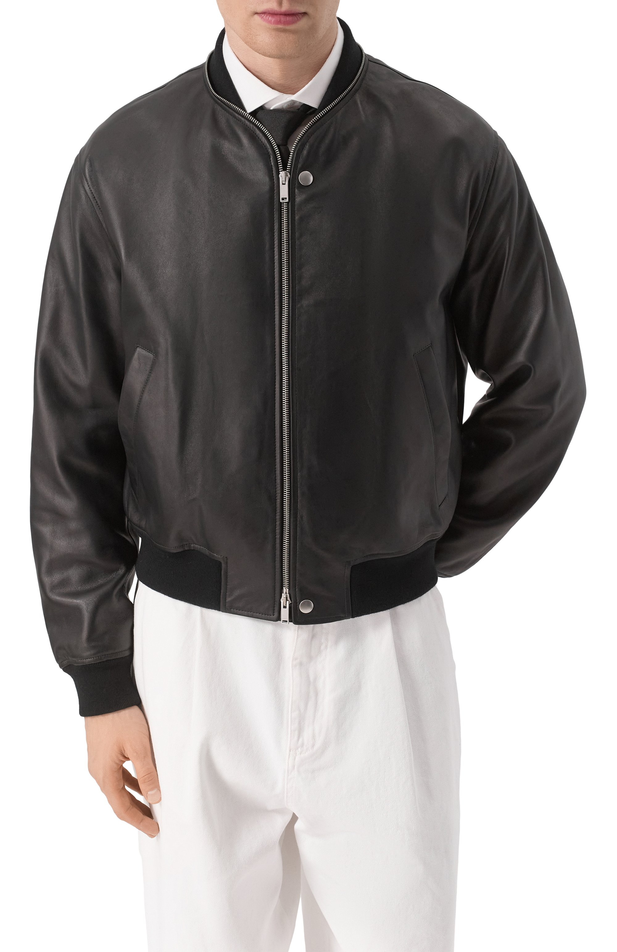 Кожаный бомбер JIL SANDER, арт. J23BN0012-J07173, фото 3