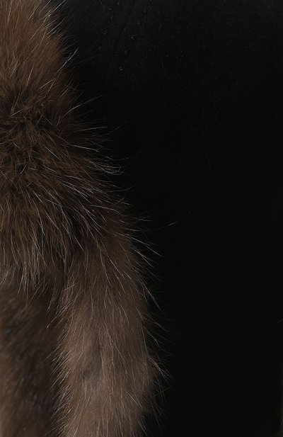 Кашемировая шапка-ушанка с мехом соболя BLACK SABLE, арт. BS-47CF7, фото 3