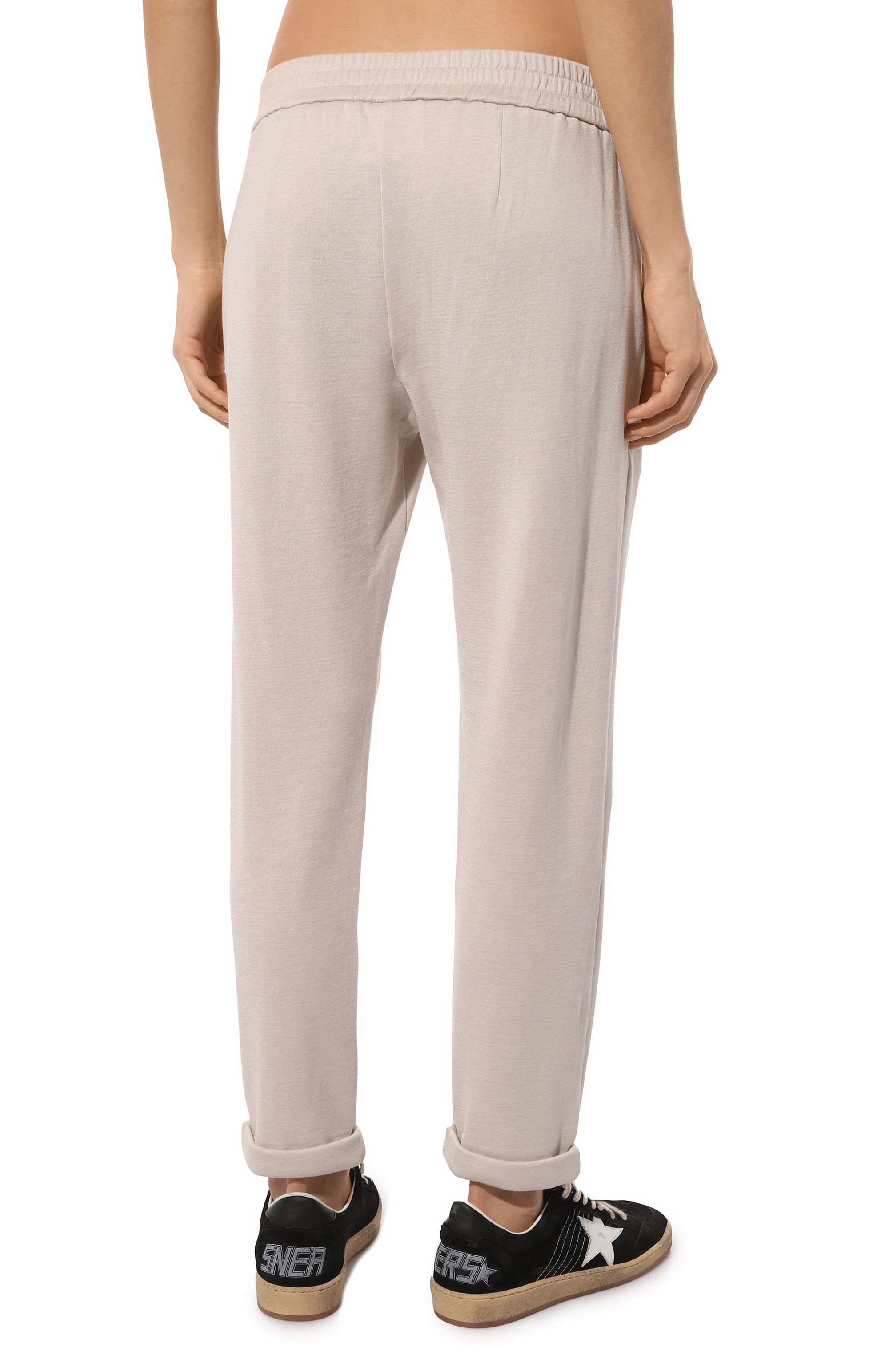 Брюки из хлопка и шелка BRUNELLO CUCINELLI, арт. MD828B1066, фото 4