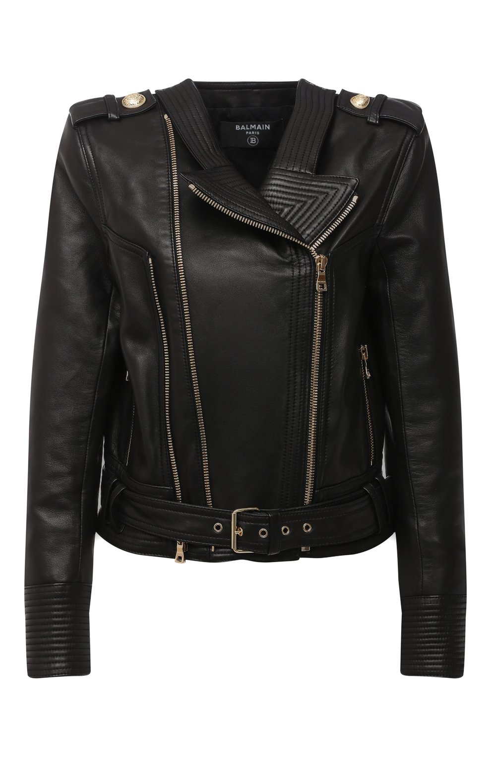 Кожаная куртка BALMAIN черного цвета по цене 238500 руб., арт. UF18253/L025, фото 1 Кожаная куртка BALMAIN, арт. UF18253/L025, фото 1