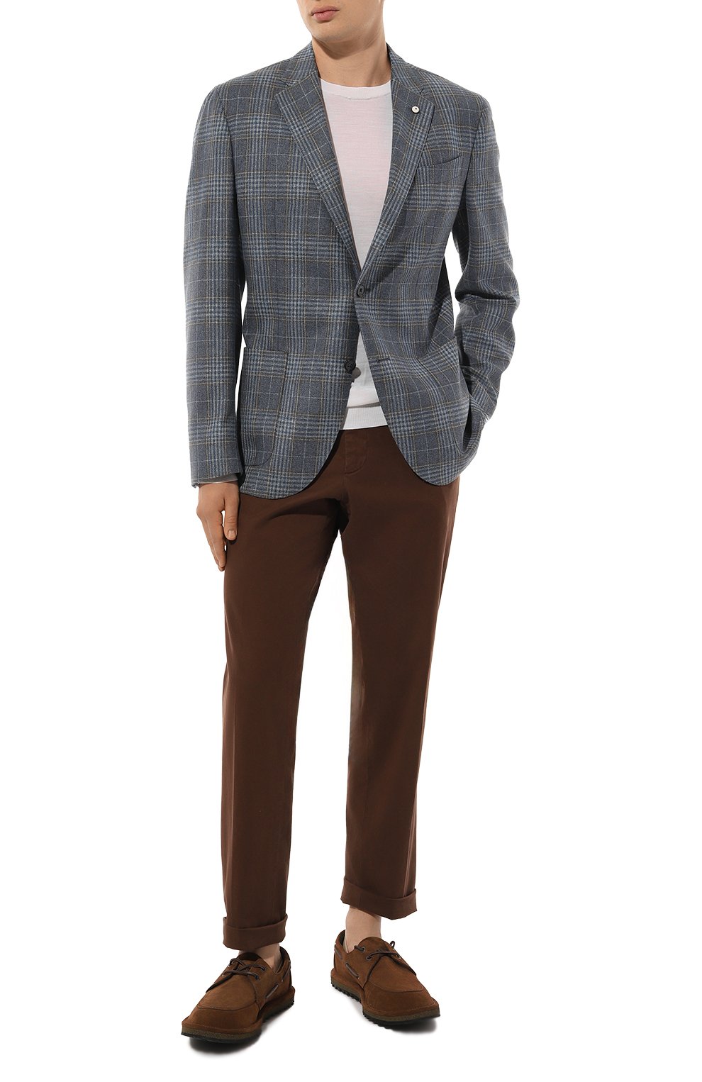 Пиджак из шелка и шерсти L.B.M. 1911 синего цвета по цене 108000 руб., арт. 2652/42306, фото 2 Пиджак из шелка и шерсти L.B.M. 1911, арт. 2652/42306, фото 2