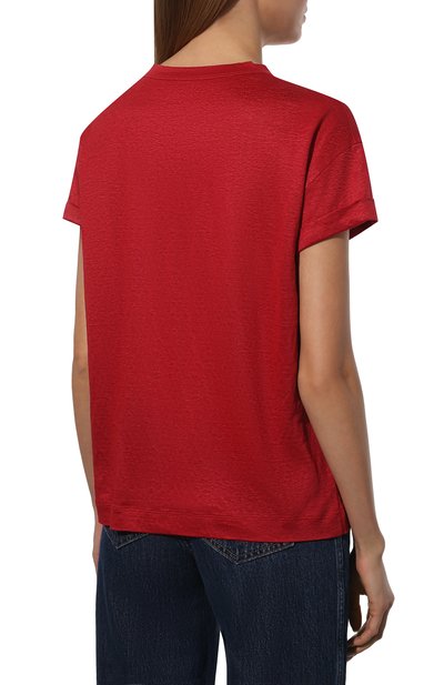 Футболка изо льна и шелка BRUNELLO CUCINELLI, арт. MF982BY500, фото 4