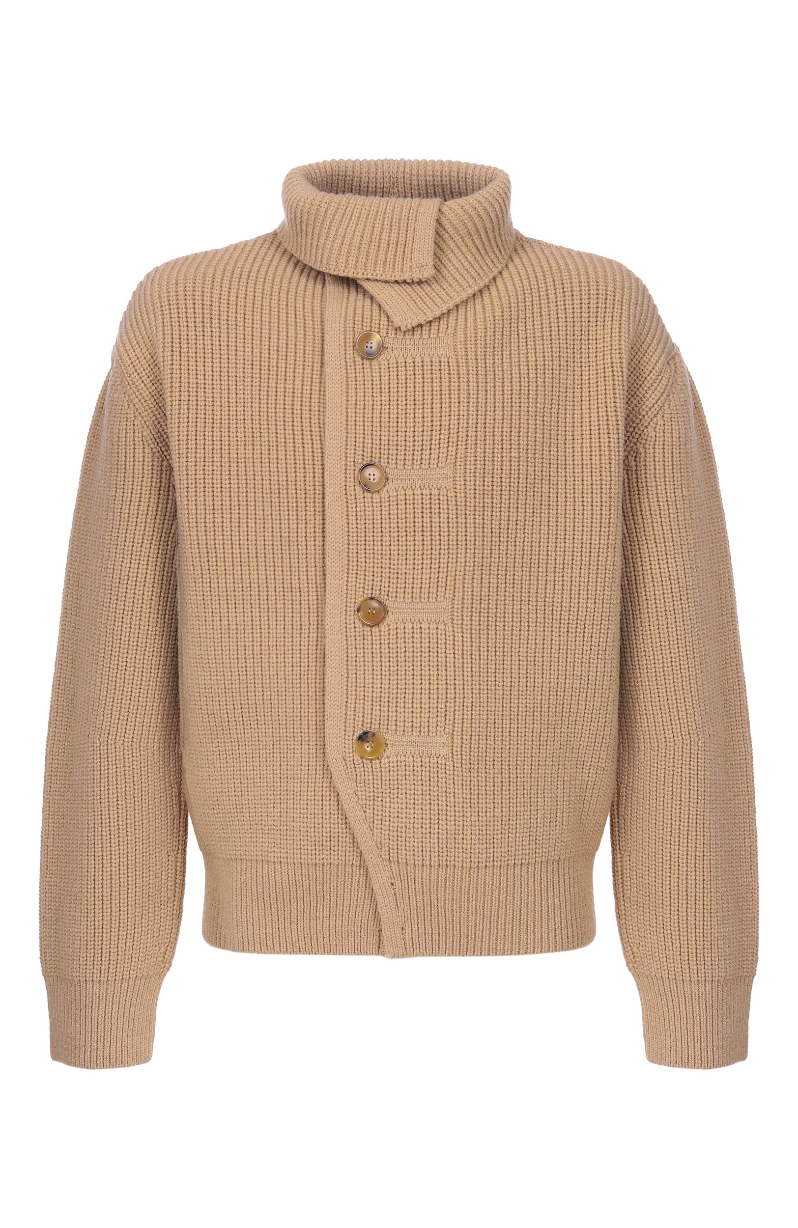 Шерстяной кардиган DRIES VAN NOTEN бежевого цвета по цене 109000 руб., арт. 021221/4707, фото 1 Шерстяной кардиган DRIES VAN NOTEN, арт. 021221/4707, фото 1