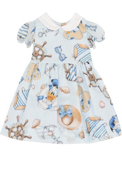 Хлопковое платье с принтом MONNALISA, арт. 311912, фото 1