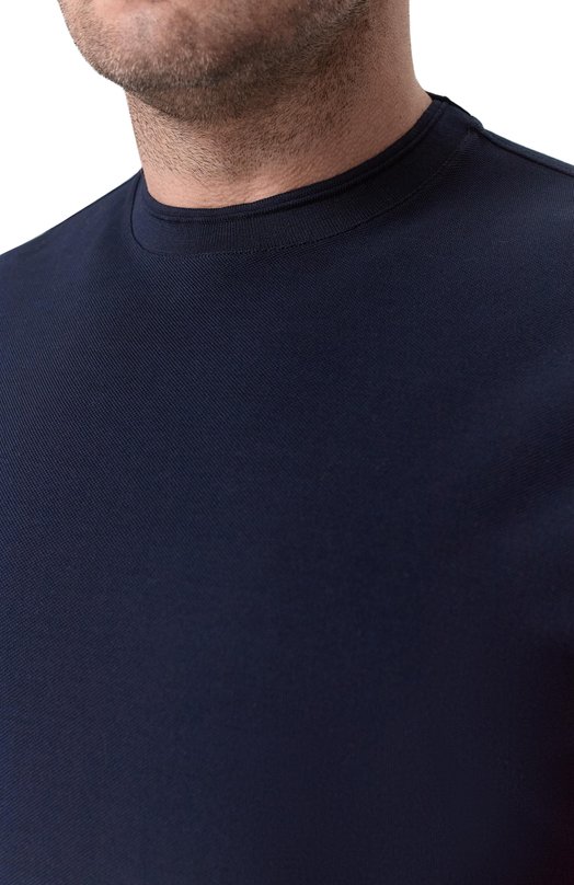 Хлопковая футболка Canali T0931/MJ02439 Синий  T0931/MJ02439 Фото 5