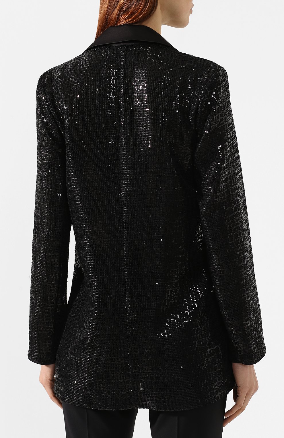 Жакет с пайетками EMPORIO ARMANI черного цвета по цене 83600 руб., арт. 2NG31R/29917, фото 4 Жакет с пайетками EMPORIO ARMANI, арт. 2NG31R/29917, фото 4