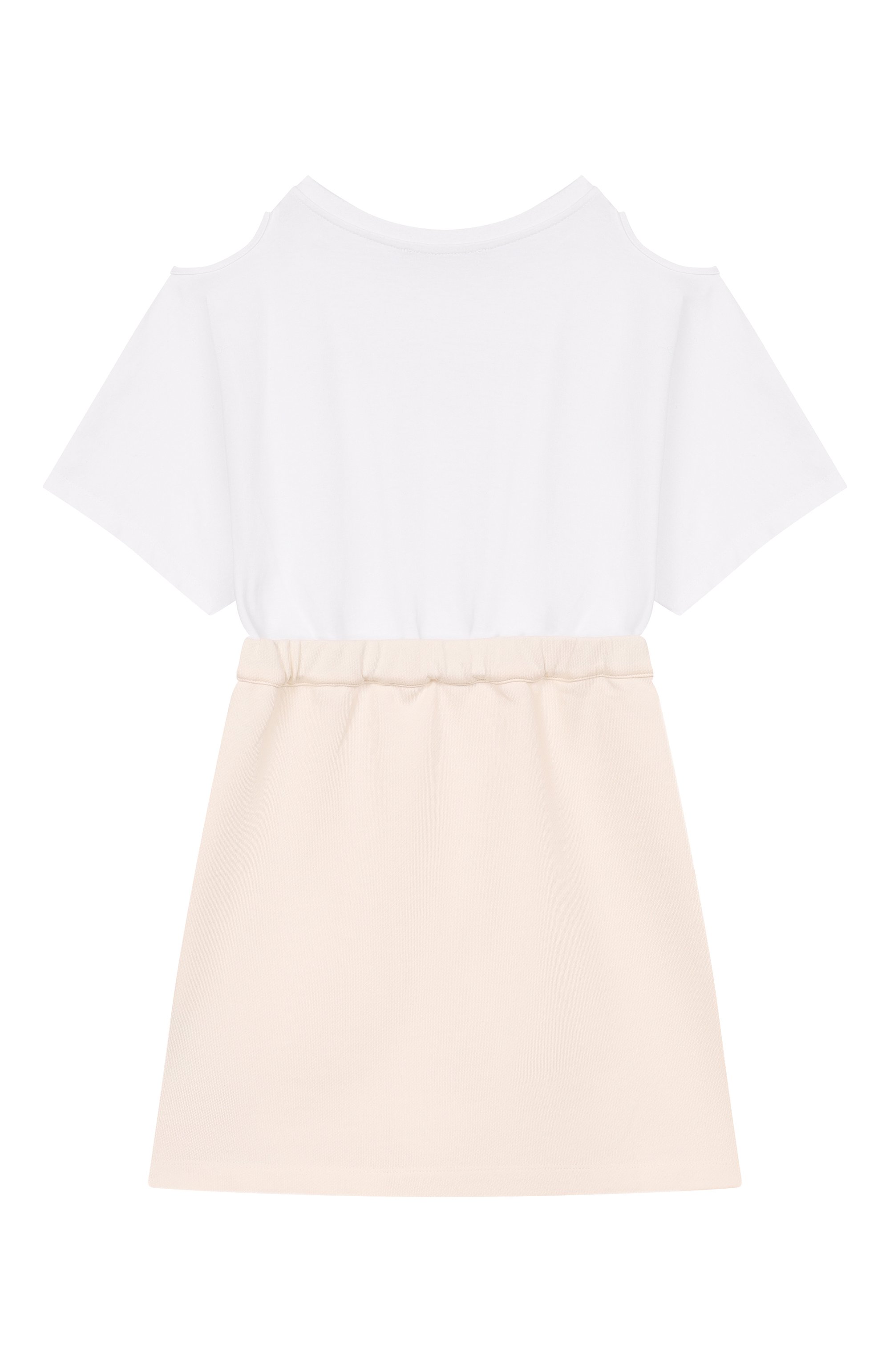 Хлопковое платье BALMAIN кремового цвета по цене 35100 руб., арт. BY1B21, фото 2 Хлопковое платье BALMAIN, арт. BY1B21, фото 2