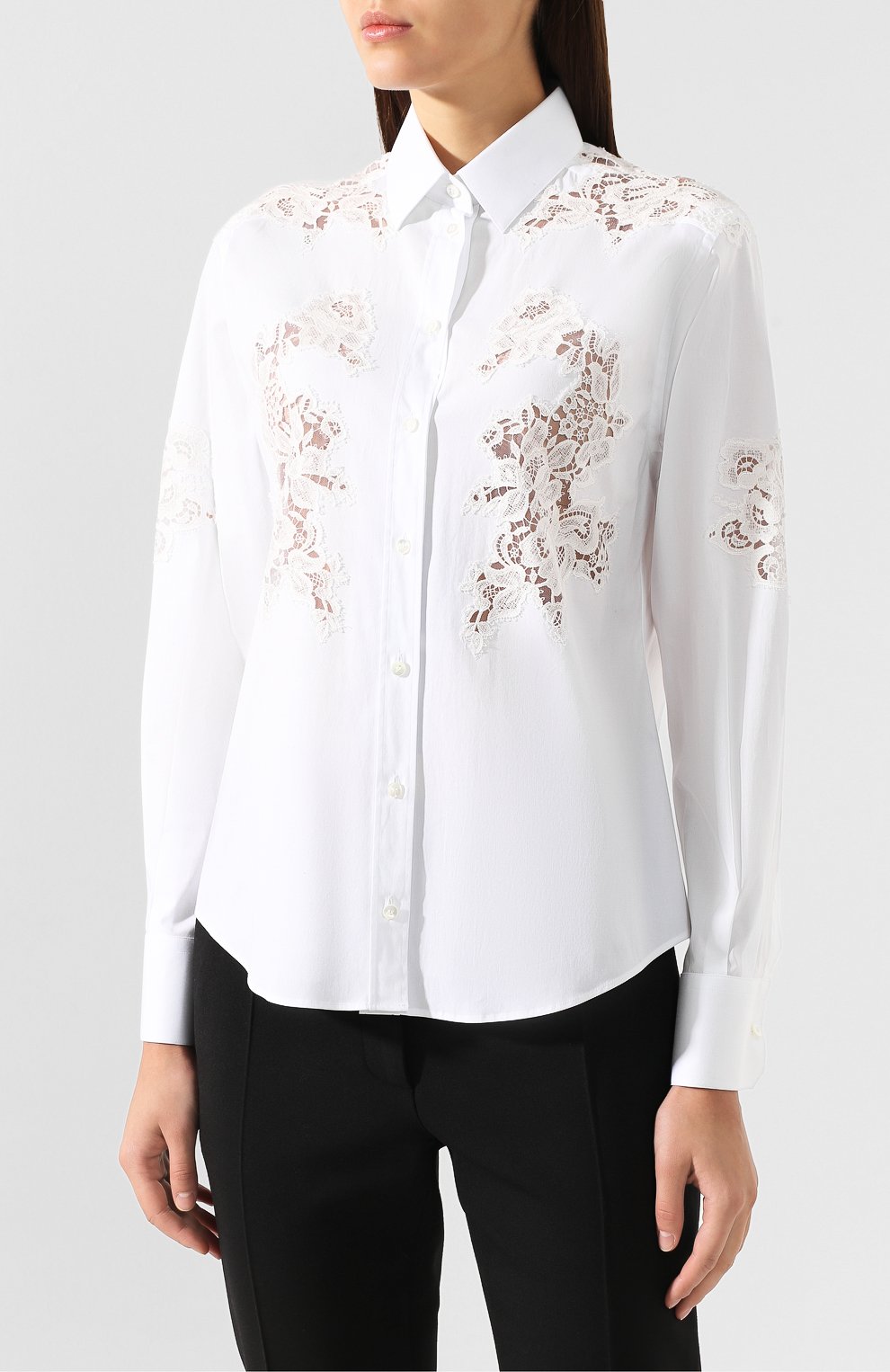 Хлопковая блузка DOLCE & GABBANA, арт. F5K35T/FUEAJ, фото 3