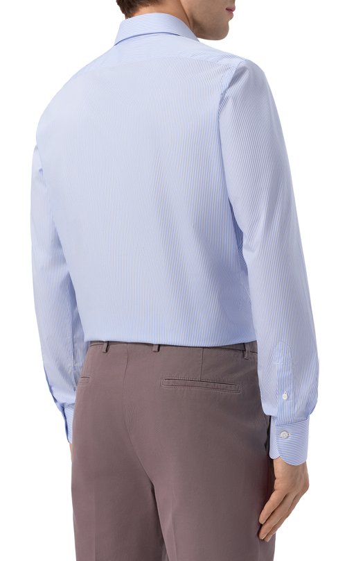 Хлопковая сорочка Finamore 1925 NAP0LI 1 ZANTE Z N/C0740T Голубой  NAP0LI 1 ZANTE Z N/C0740T Фото 4