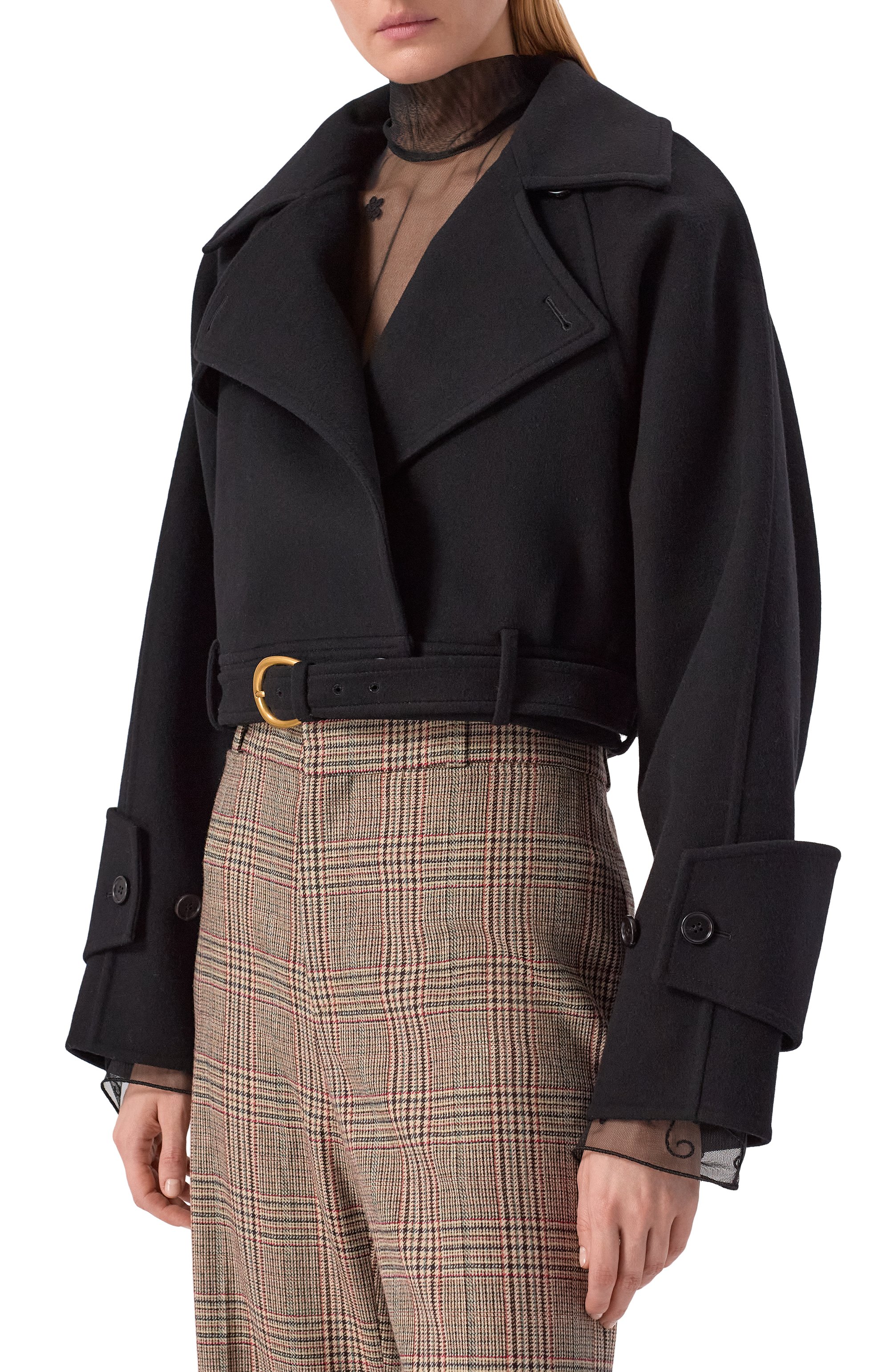 Шерстяное полупальто CHLOÉ, арт. CH25WMA16071, фото 3