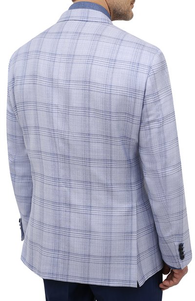 Пиджак из шерсти и шелка BRIONI голубого цвета по цене 531500 руб., арт. RGH00R/P0A7H/PARLAMENT0, фото 4 Пиджак из шерсти и шелка BRIONI, арт. RGH00R/P0A7H/PARLAMENT0, фото 4