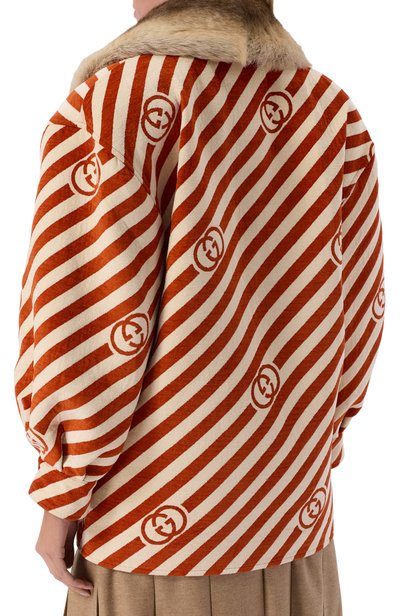 Полупальто с отделкой из ягненка GUCCI, арт. 858164/ZAUGV, фото 4